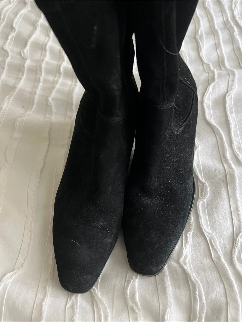 Aquatalia Suede Ankle Boots with Block Heel